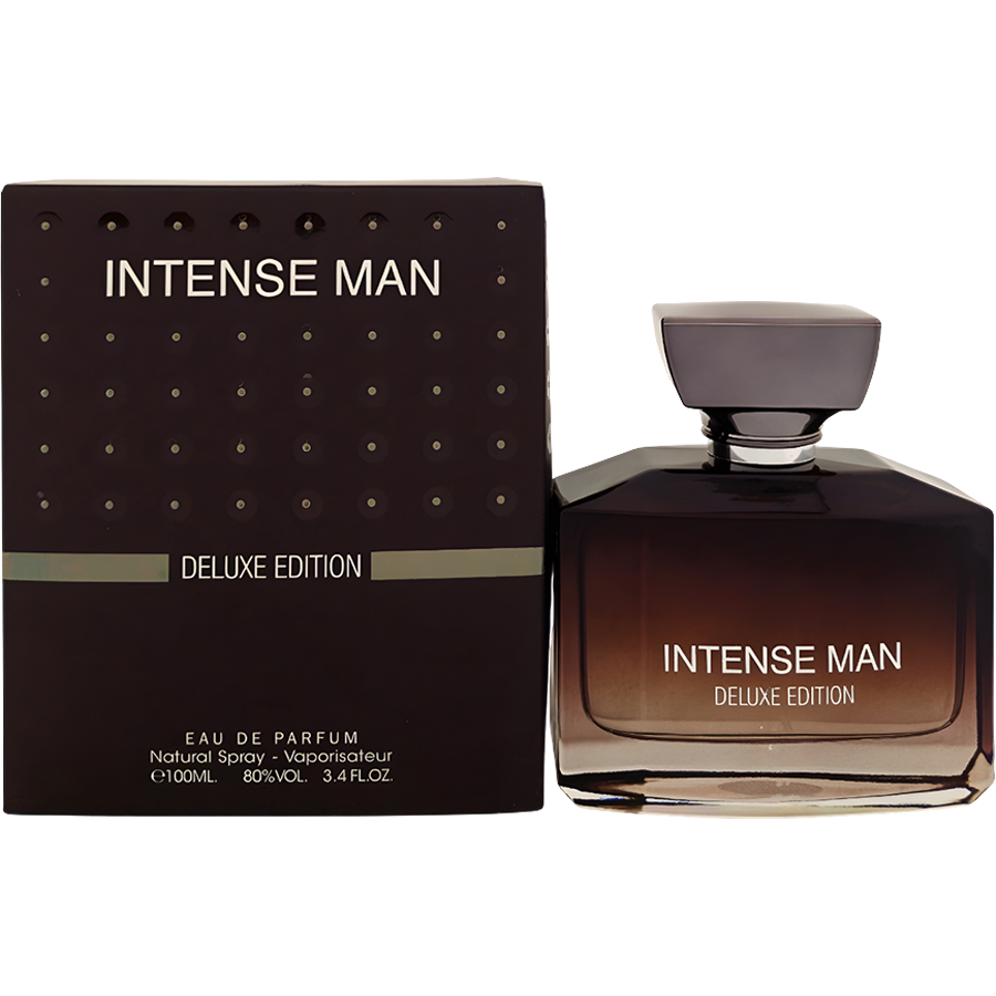  ادو پرفیوم اینتنس من دلوکس ادیشن از برند فراگرنس ورد (Fragrance World Intense Man Deluxe Edition EDP 100ml) اینتنس من قهوه‌ای